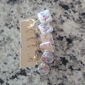 Claires Pack Of Dangle earrings- full card [3 sets]